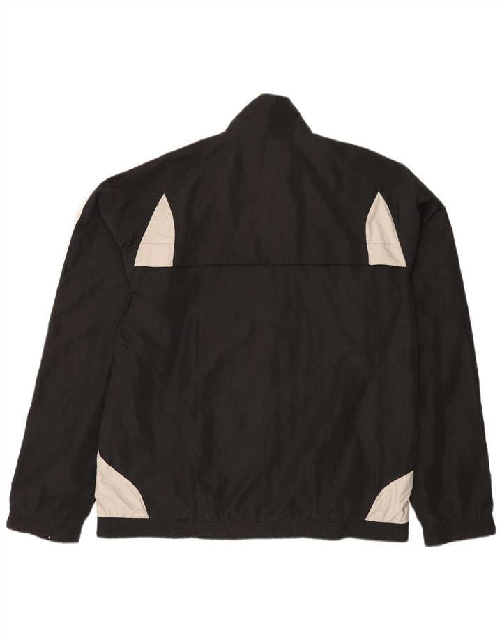 Adidas Mens Tracksuit Top Jacket UK 42/44 Grande Preto Colorblock Poliéster