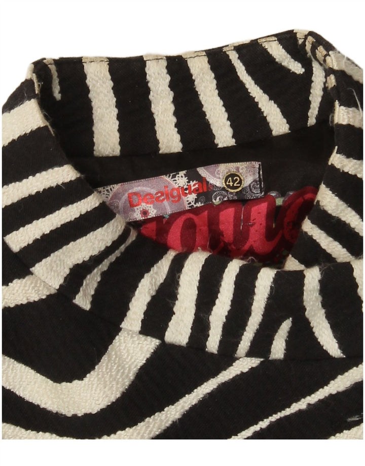 Sobretudo feminino Desigual EU 42 grande preto estampa animal