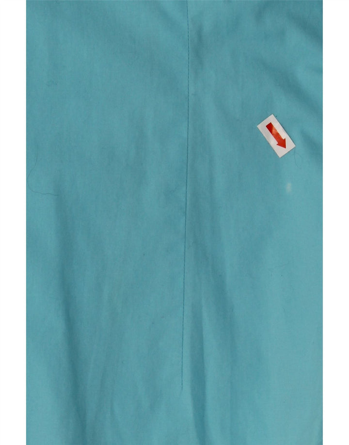 Camisa de manga curta feminina TOMMY HILFIGER Reino Unido 14 algodão azul médio