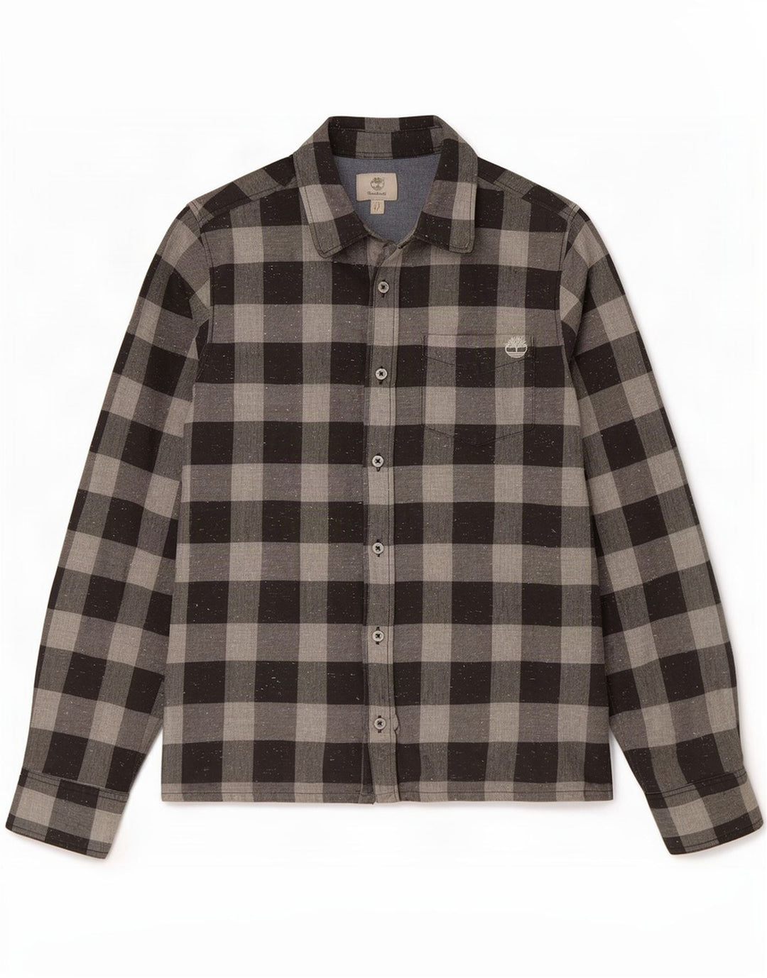Camisa Timberland Meninos Flanela 13-14 Anos Pequeno Algodão Gingham Cinza