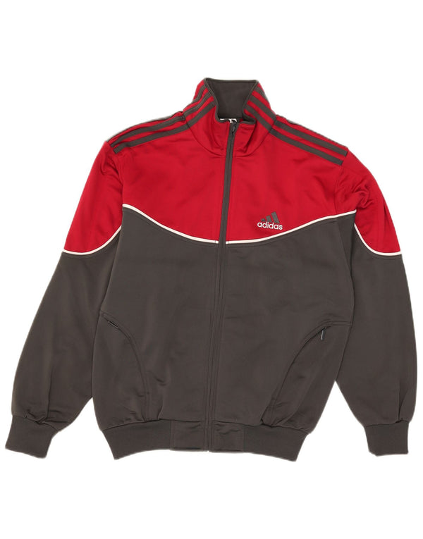 Adidas Meninos Graphic Tracksuit Top Jacket 13-14 Anos Cinza Colorblock