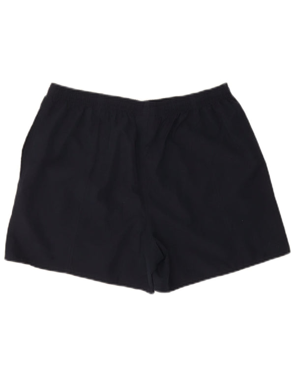 Shorts esportivos femininos Reebok UK 14 grande poliéster azul marinho