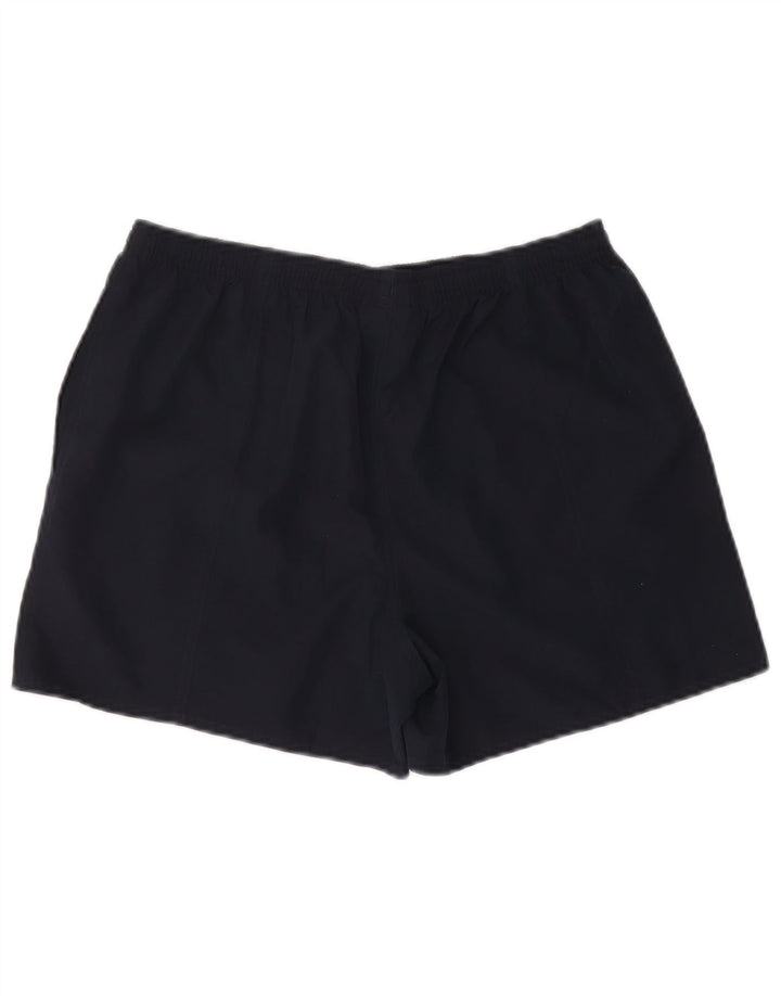 Shorts esportivos femininos Reebok UK 14 grande poliéster azul marinho
