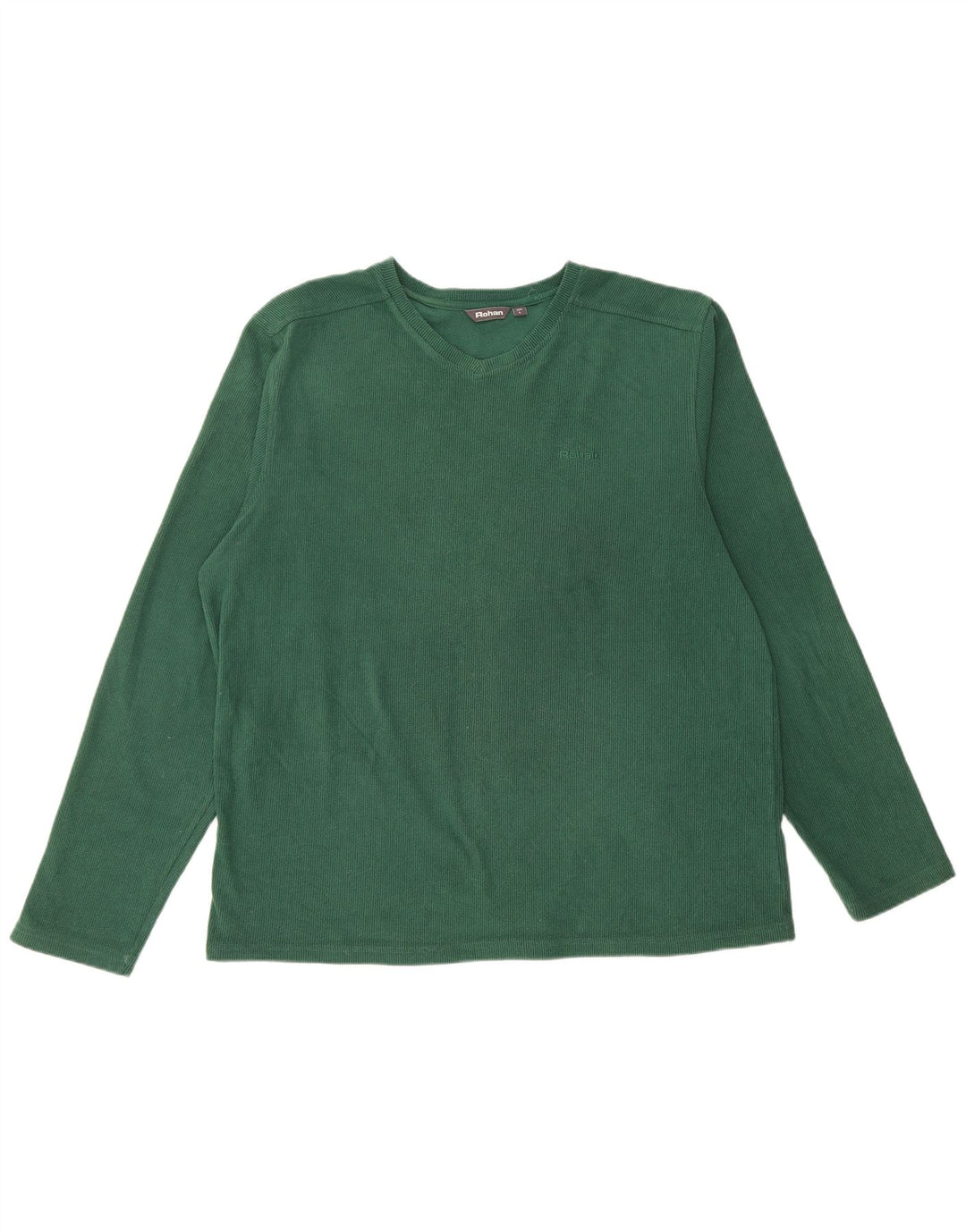 ROHAN Mens Fleece Top Manga Longa Poliéster Verde Médio