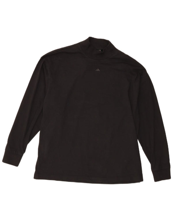 Adidas masculino solto ajuste gráfico topo manga longa pequeno algodão preto