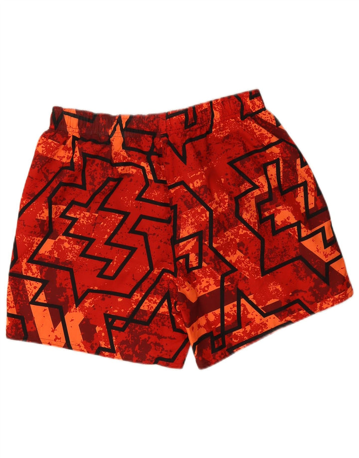 Shorts de natação masculino Adidas médio vermelho geométrico