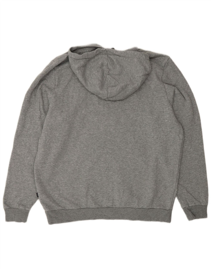 PUMA Mens Graphic Hoodie Jumper Grande Algodão Cinza