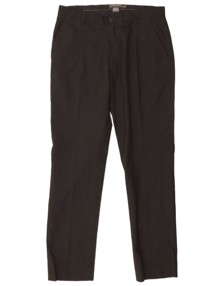 Calças de terno slim masculinas French Connection W32 L31 poliéster preto