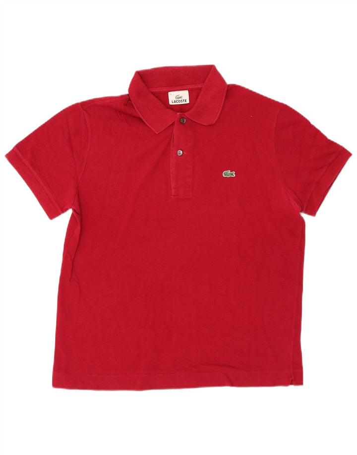 Camisa polo masculina LACOSTE tamanho 3 pequeno algodão vermelho