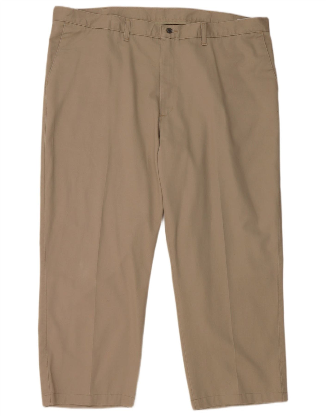 Calça chino reta masculina LEE W44 L27 algodão bege