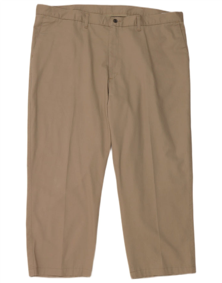 Calça chino reta masculina LEE W44 L27 algodão bege