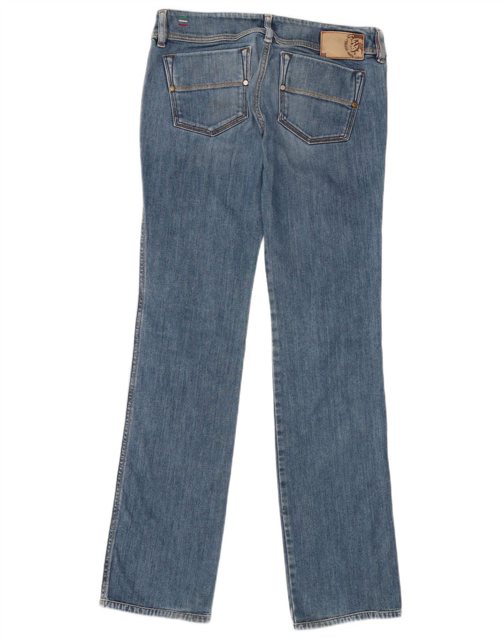 DIESEL Calça jeans feminina Reckfly reta W29 L32 algodão azul