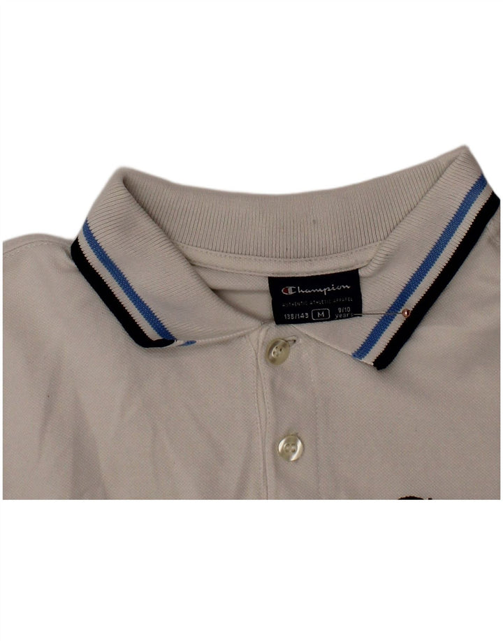 Camisa pólo CHAMPION Menino Manga Longa 9-10 Anos Médio Branco