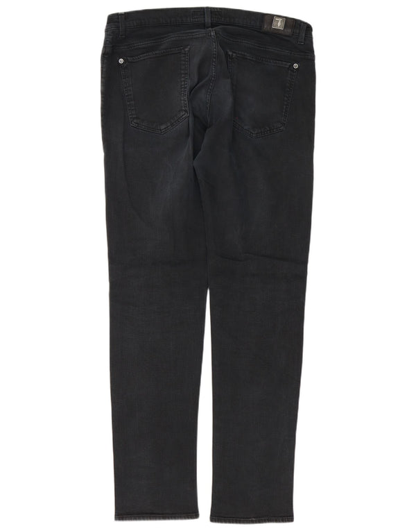 Trussardi Mens Slim Jeans W36 L34 Algodão Preto
