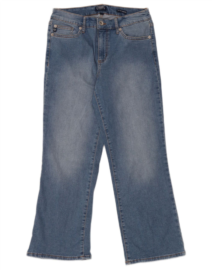 Calça jeans feminina CHAPS Kick Mid Rise US 8 médio W29 L26 algodão azul