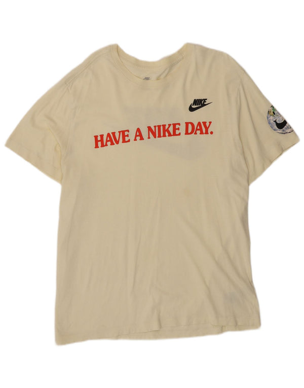 Camiseta Nike masculina gráfica Top XL algodão amarelo