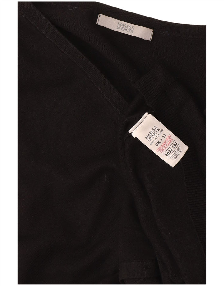 Suéter cardigã feminino Marks & Spencer UK 14 viscose preta média
