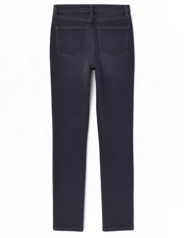 MINT VELVET Calça jeans feminina slim UK 12 médio W28 L27 algodão azul marinho
