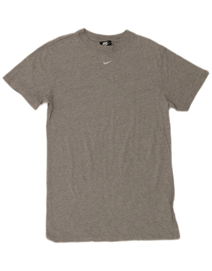 Camiseta masculina Nike Top XS cinza manchado de algodão
