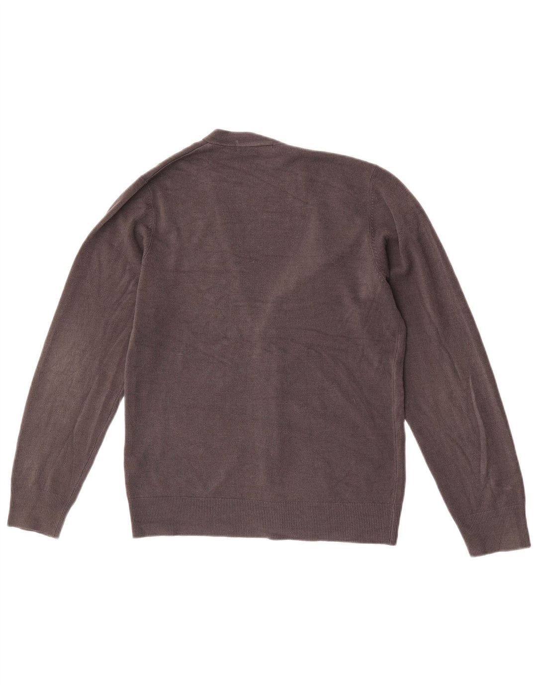Suéter cardigã masculino Marks & Spencer pequeno cinza acrílico