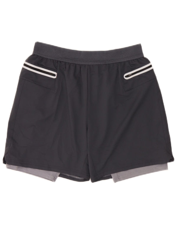 Shorts esportivos masculinos Marks & Spencer grande poliéster cinza