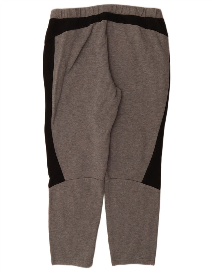 Calça de treino masculina PUMA grande cinza colorblock algodão