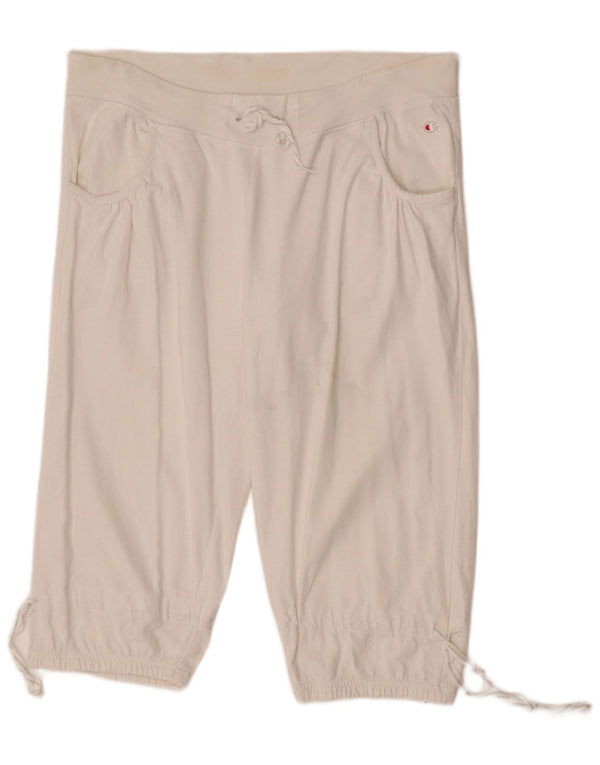 Champion Womens Capri Calças de treino Joggers UK 18 XL Algodão branco