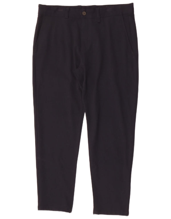 Zara Mens Chino Calças EU 44 Grande W34 L28 Azul Marinho Poliéster