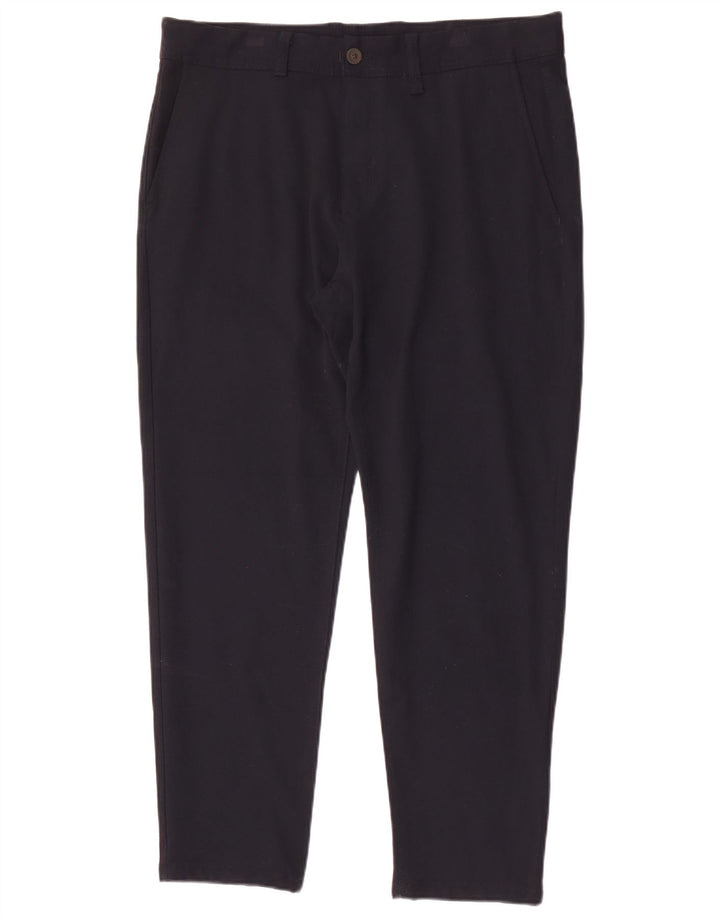 Zara Mens Chino Calças EU 44 Grande W34 L28 Azul Marinho Poliéster