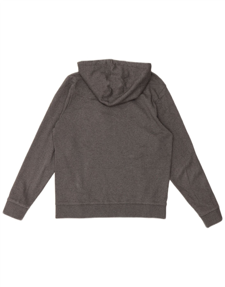 Hugo Boss Mens Graphic Hoodie Jumper Médio Algodão Cinza