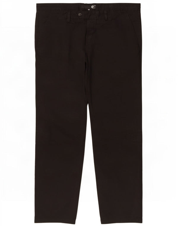Just Cavalli Mens Regular Chino Calças W40 L32 Algodão Preto