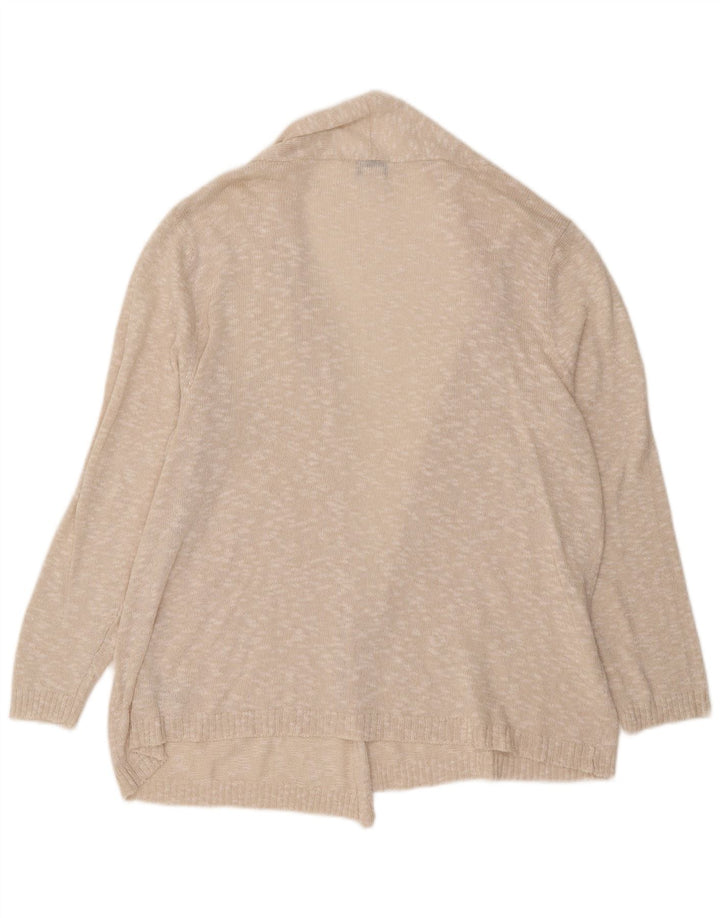 COLEÇÃO Suéter Cardigan Aberto Feminino UK 22 3XL Bege Salpicado