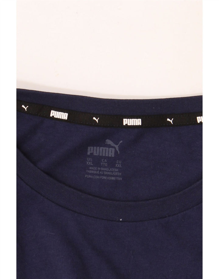Camiseta gráfica masculina PUMA Top 2XL azul marinho