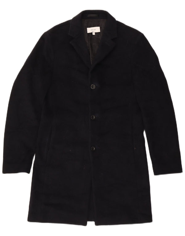 Sobretudo masculino Reiss UK 36 pequeno lã azul marinho
