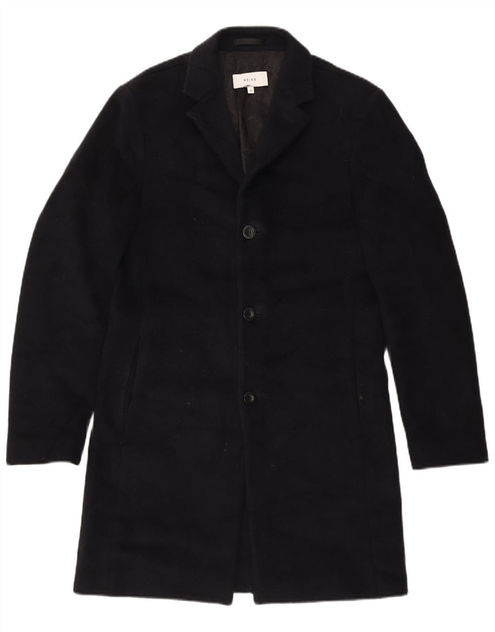 Sobretudo masculino Reiss UK 36 pequeno lã azul marinho