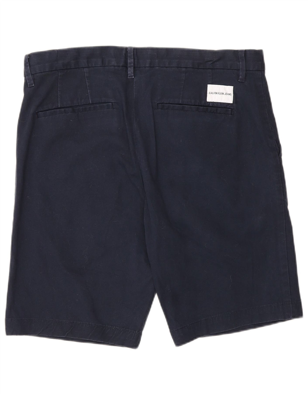 Calvin Klein Mens Chino Shorts W32 Médio Algodão Azul Marinho