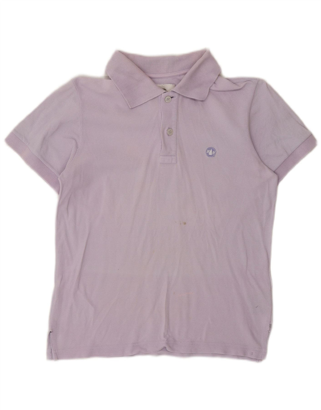 Camisa polo feminina MURPHY & NYE Reino Unido 10 algodão roxo pequeno