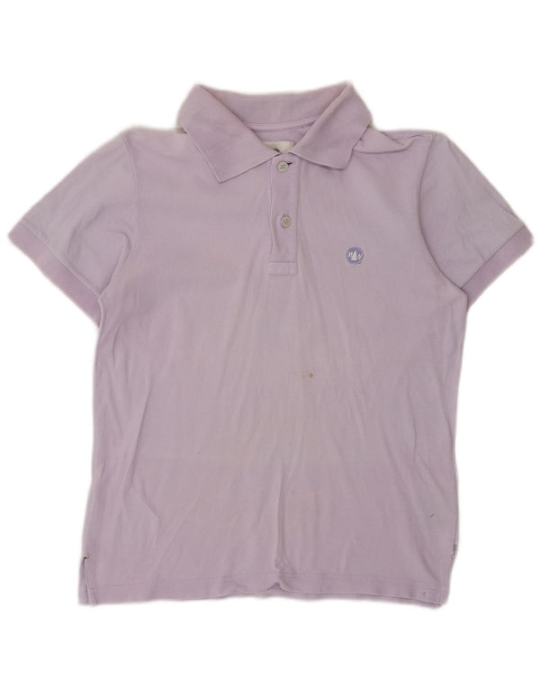 Camisa polo feminina MURPHY & NYE Reino Unido 10 algodão roxo pequeno