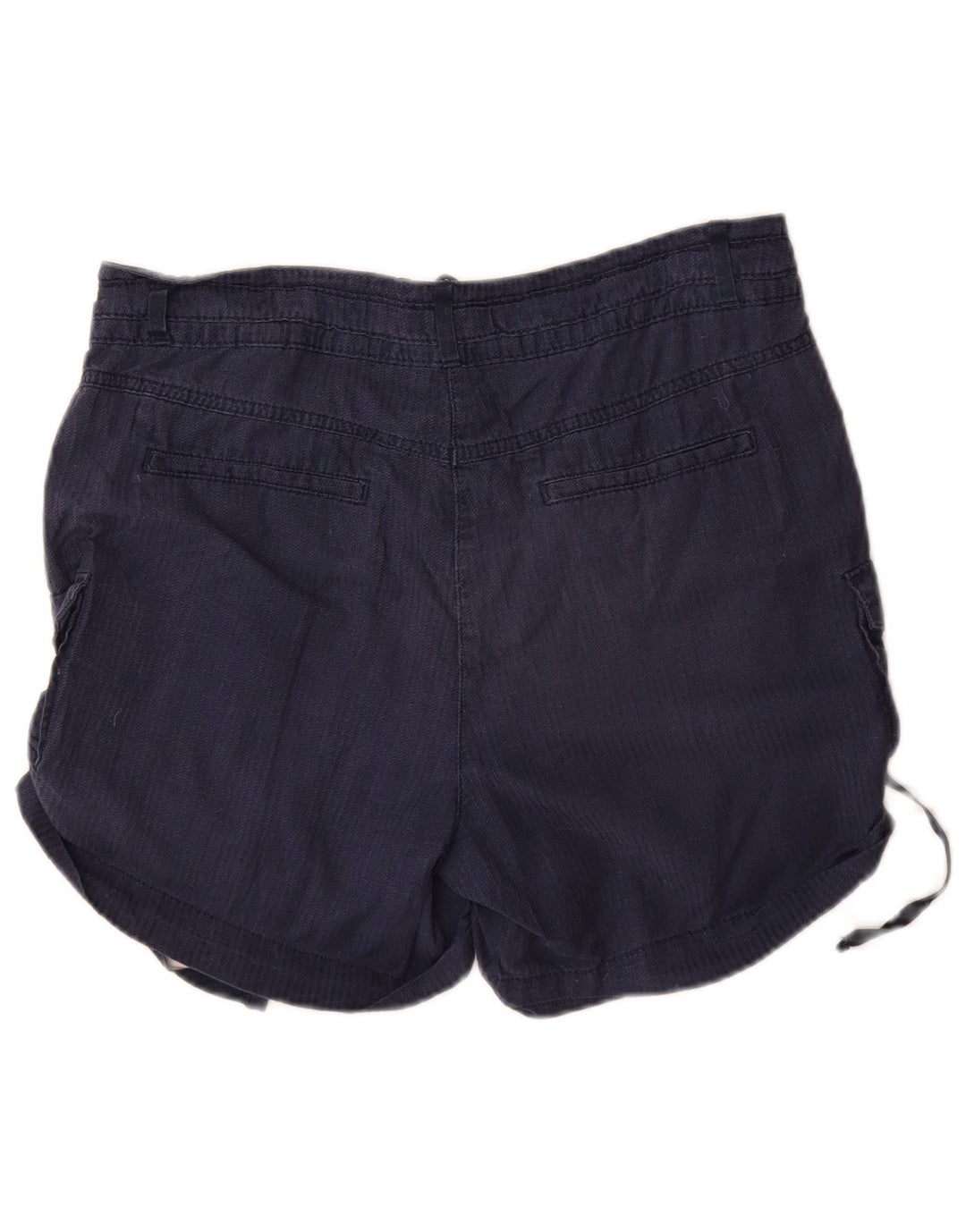 Shorts cargo feminino Marks & Spencer UK 10 pequeno W32 algodão azul marinho