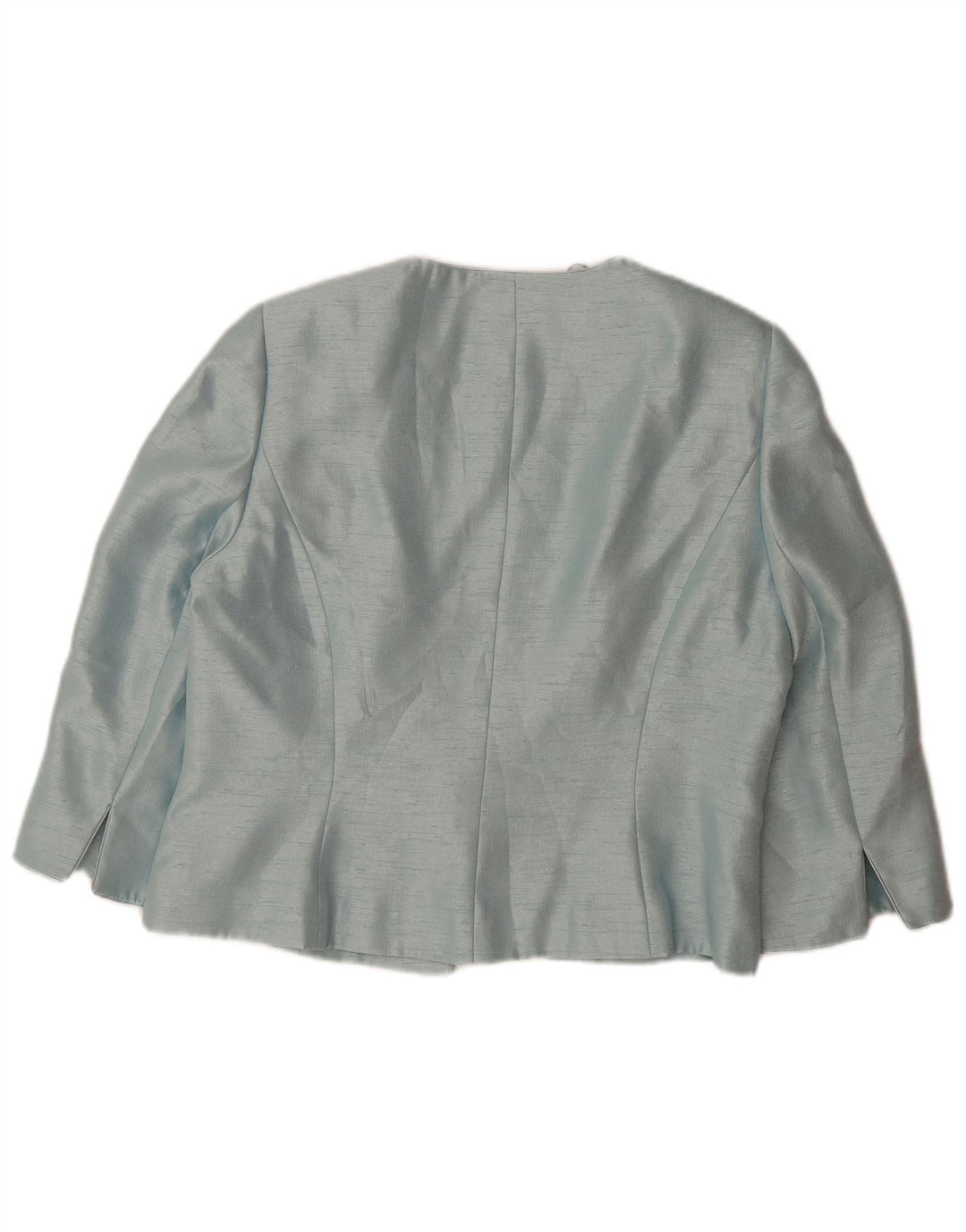 Jaqueta blazer feminina JACQUES VERT manga 3/4 com 1 botão Reino Unido 14 grande azul