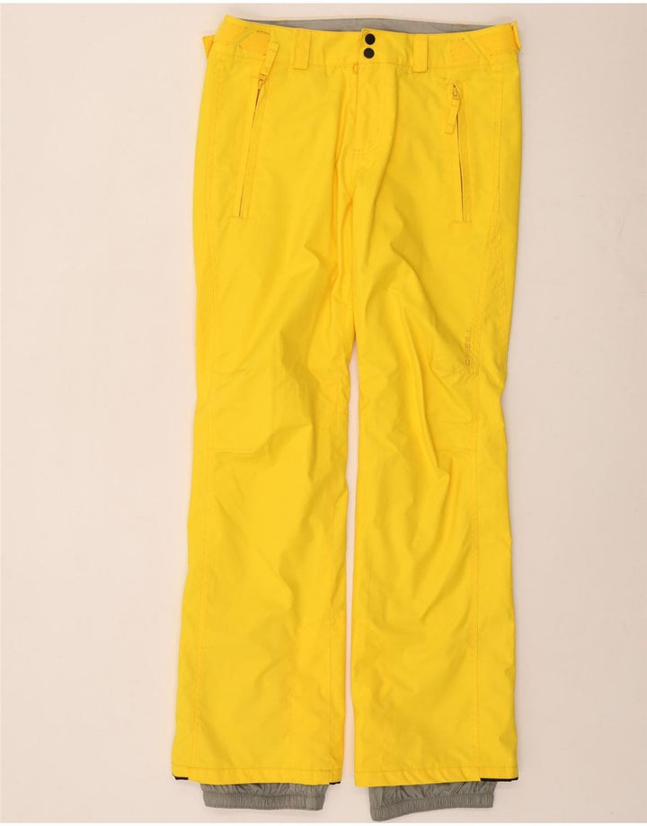 Calça de esqui feminina O'Neill UK 14 poliéster colorblock amarelo médio