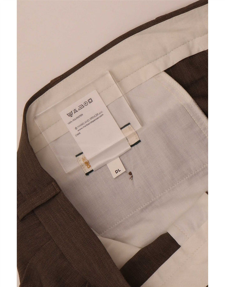 Calça masculina Marks & Spencer Pegged Suit W38 L31 cinza poliéster