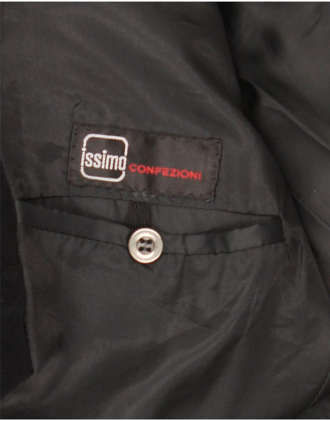 Jaqueta blazer masculina de veludo com 2 botões Issimo Reino Unido 36 pequena preta