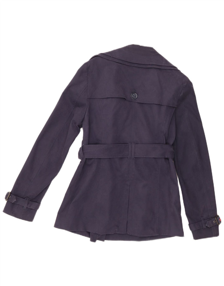 Trench Coat feminino Superdry UK 14 algodão azul marinho médio