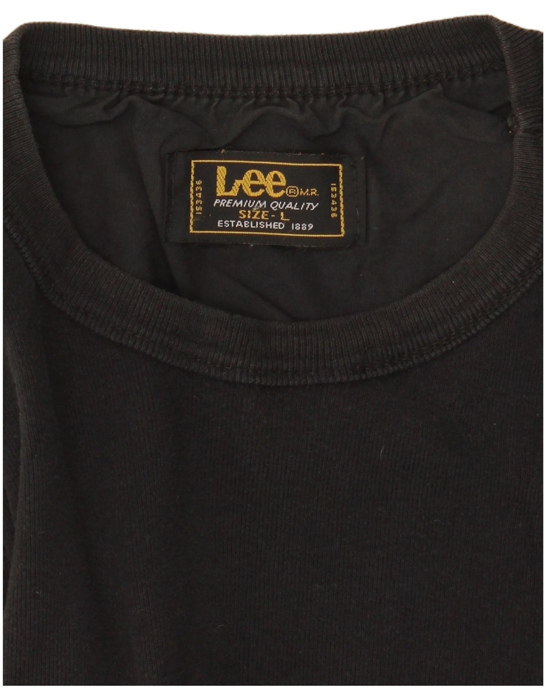Lee Mens Top Manga Longa Grande Preto