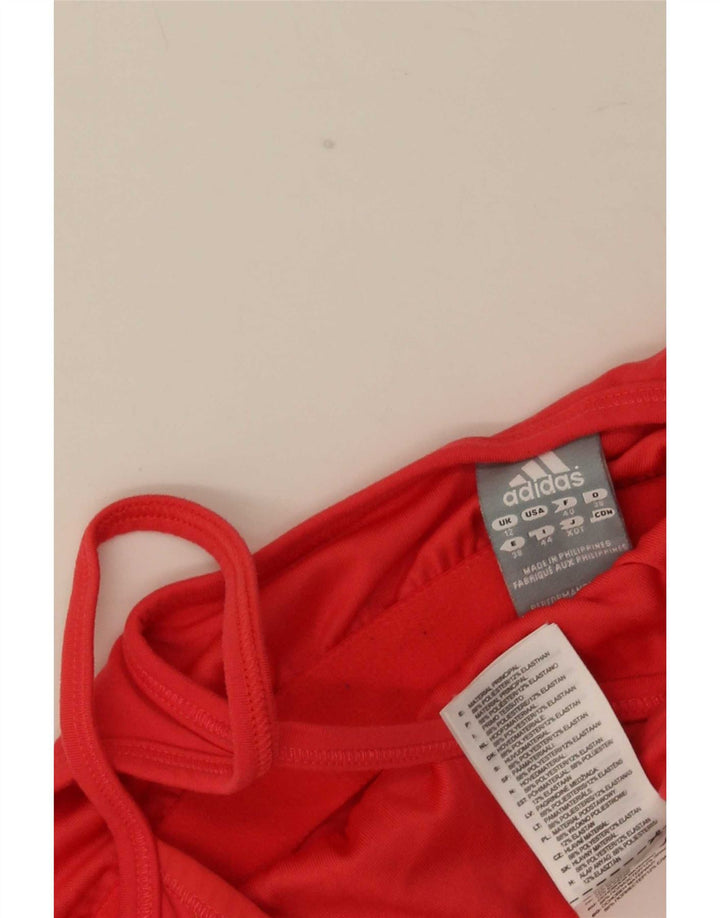 Adidas Womens Climalite Vest Top UK 12 Médio Poliéster Vermelho