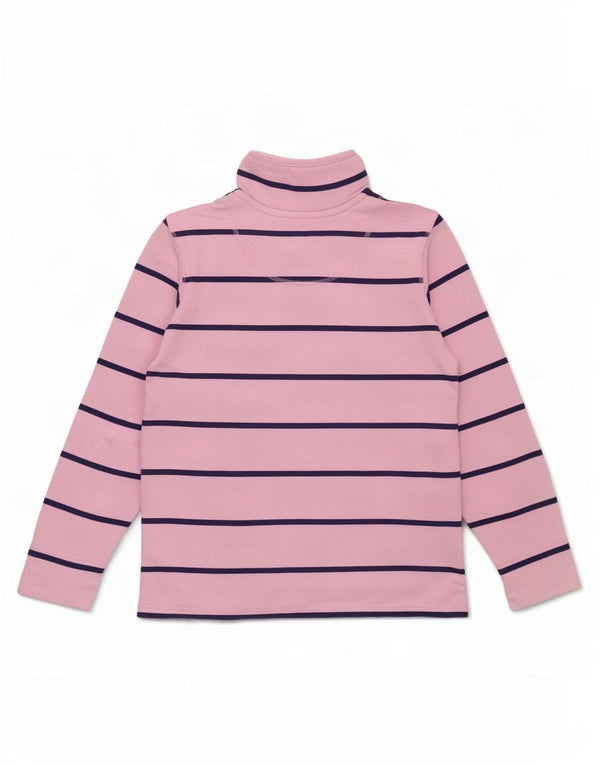 Crew Clothing feminino oversized moletom jumper UK 10 pequeno rosa listrado