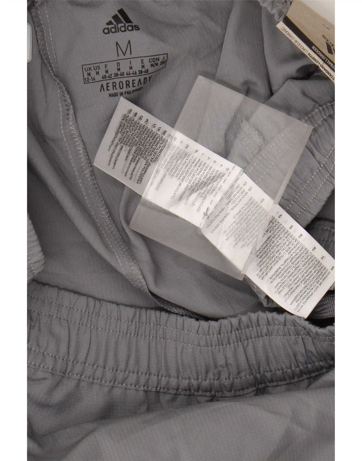 Adidas Womens Graphic Tracksuit Calças UK 12/14 Cinza Médio Poliéster