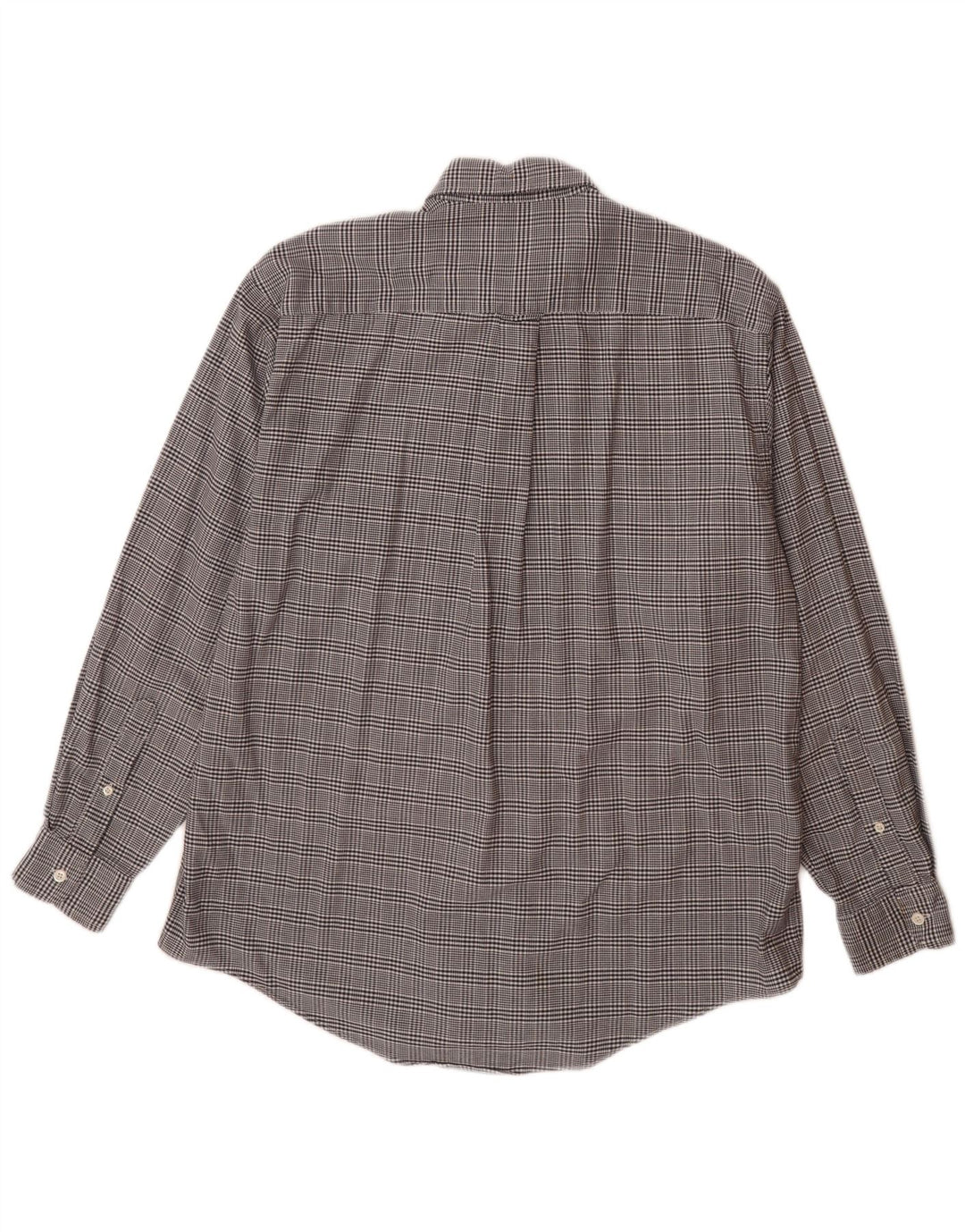 Camisa masculina de flanela NAUTICA de algodão Houndstooth azul marinho médio