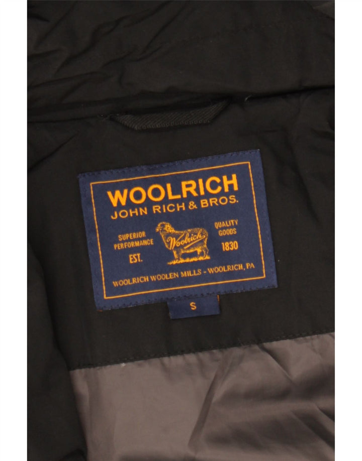 Casaco acolchoado com capuz feminino Woolrich UK 10 pequeno preto